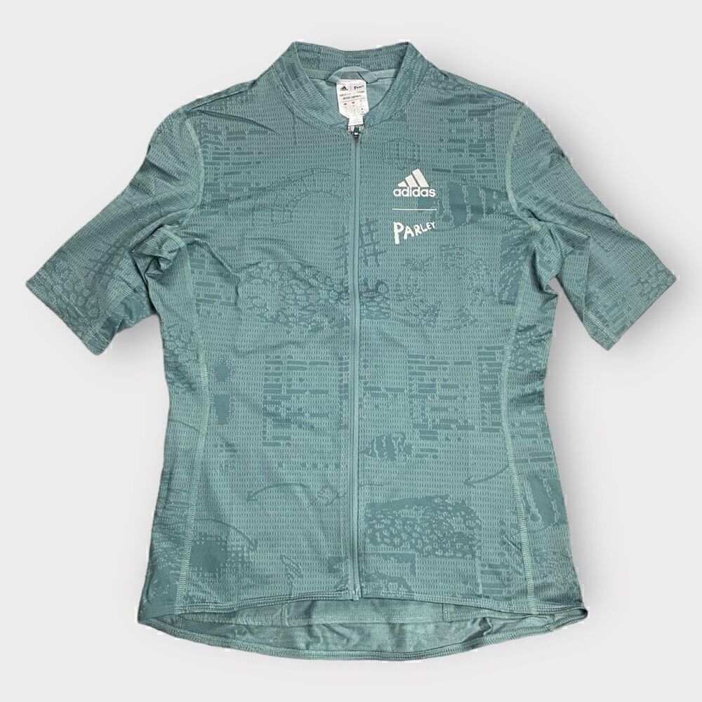 Adidas x Parley Heat RDY Cycling Jersey HI6832 Green Womens size X-Large New